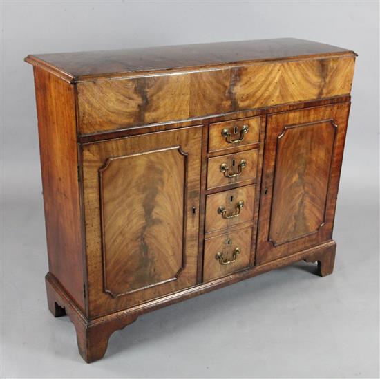 A George III mahogany side cabinet, W.3ft 8in. D.1ft 2in. H.3ft